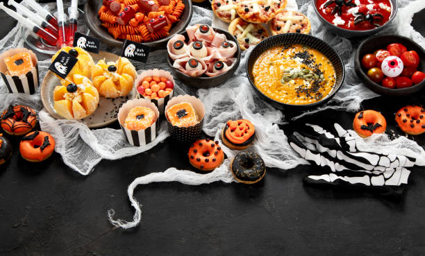 istock Halloween food ideas for a family dinner. 1591372103