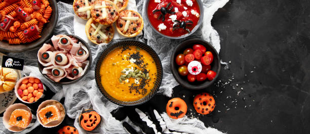istock Halloween food ideas for a family dinner. 1591379217