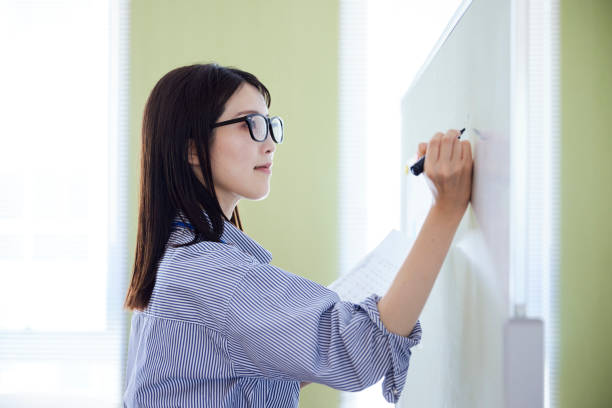 istock Japanese giving a presentation in the office 1591398728