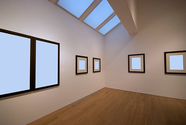 istock Picture frames on the wall at art gallery 159140120