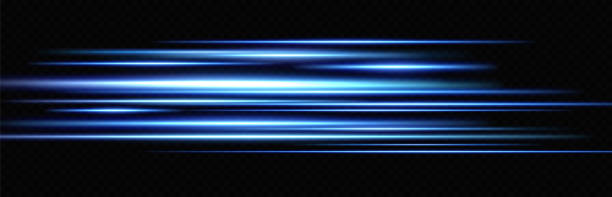 istock Motion light effect for banners. Blue lines. The effect of speed on a blue background. lines of light, speed and movement. Vector lens flare. 1591417648