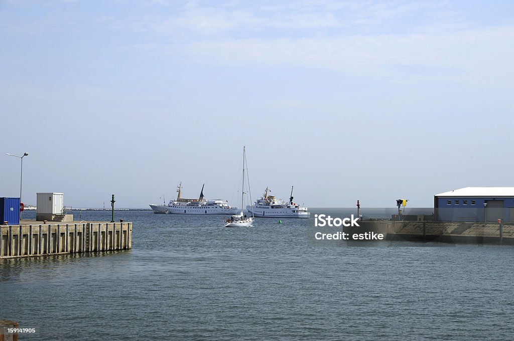 Harbour de HelgolandCity in Germany - Royalty-free Acima Foto de stock