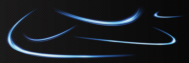 istock Abstract effect of movement with the speed of light. Blue spiral glow effect. Magic shiny line. Neon. Background. 1591460912