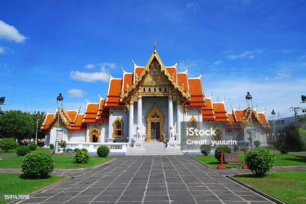 Мраморный Храм В Таиланде Имя Watbencha — стоковые фотографии и другие картинки Архитектура - Архитектура, Без людей, Будда