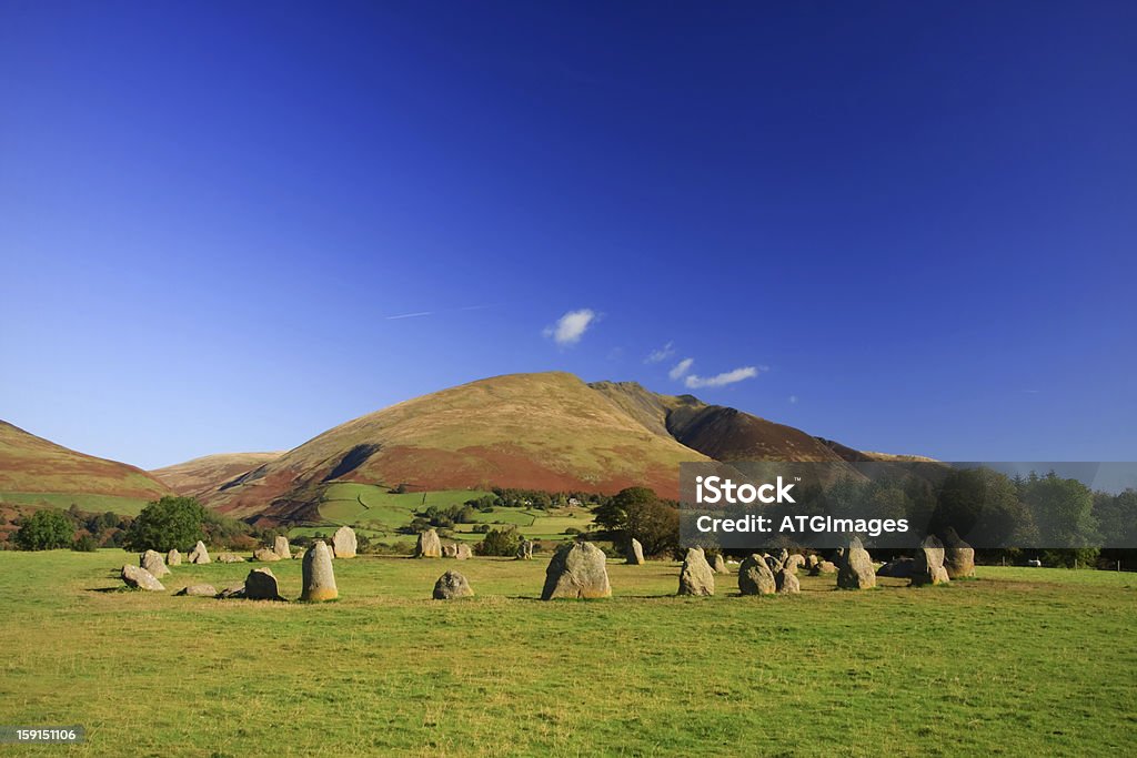 Megalithsteine von Castlerigg - Lizenzfrei Blencathra Stock-Foto