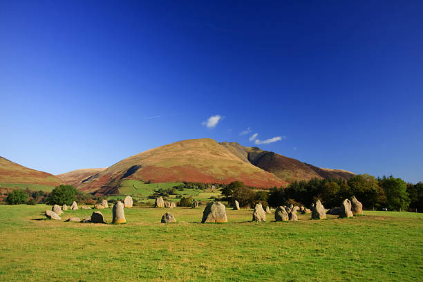 castlerigg stone circle - saddleback mountain zdjęcia i obrazy z banku zdjęć