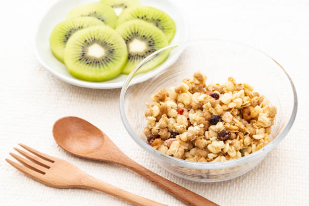 istock Breakfast of granola and kiwifruit. 1591519255