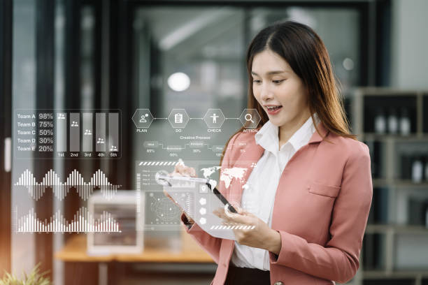 istock Business women working and update tasks with milestones progress planning and professional investor working new start up project in the office. 1591522558