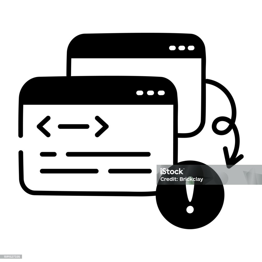 Programming Error Stock Illustration - Download Image Now - Coding ...