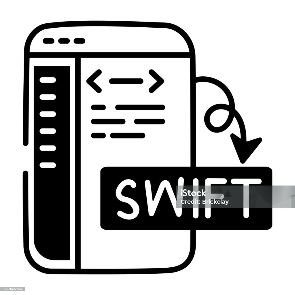 Swift Language Stock Illustration - Download Image Now - Coding ...