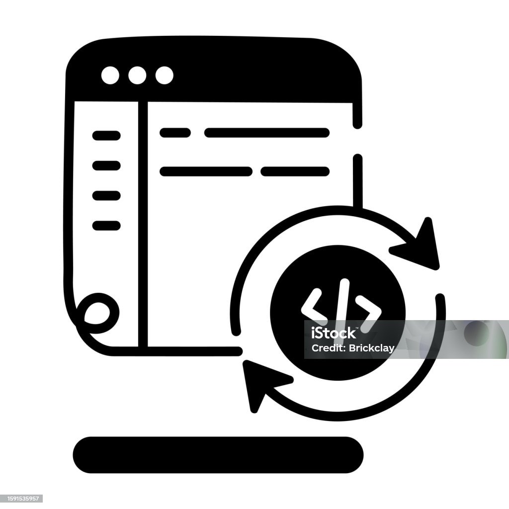 Compulert Icon Program Compiler Stock Illustration - Download Image Now - Coding ...