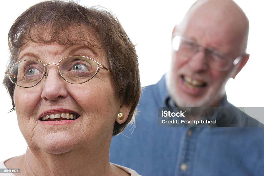 Altes Paar mit einem Argument - Lizenzfrei 70-79 Jahre Stock-Foto