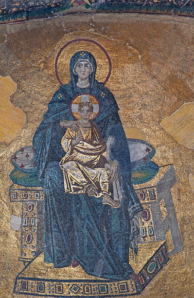 istock Mosaic artwork in Hagia Sophia Istanbul 159153693