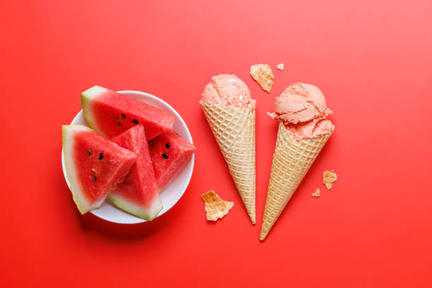 Ice cream in delightful waffle cones