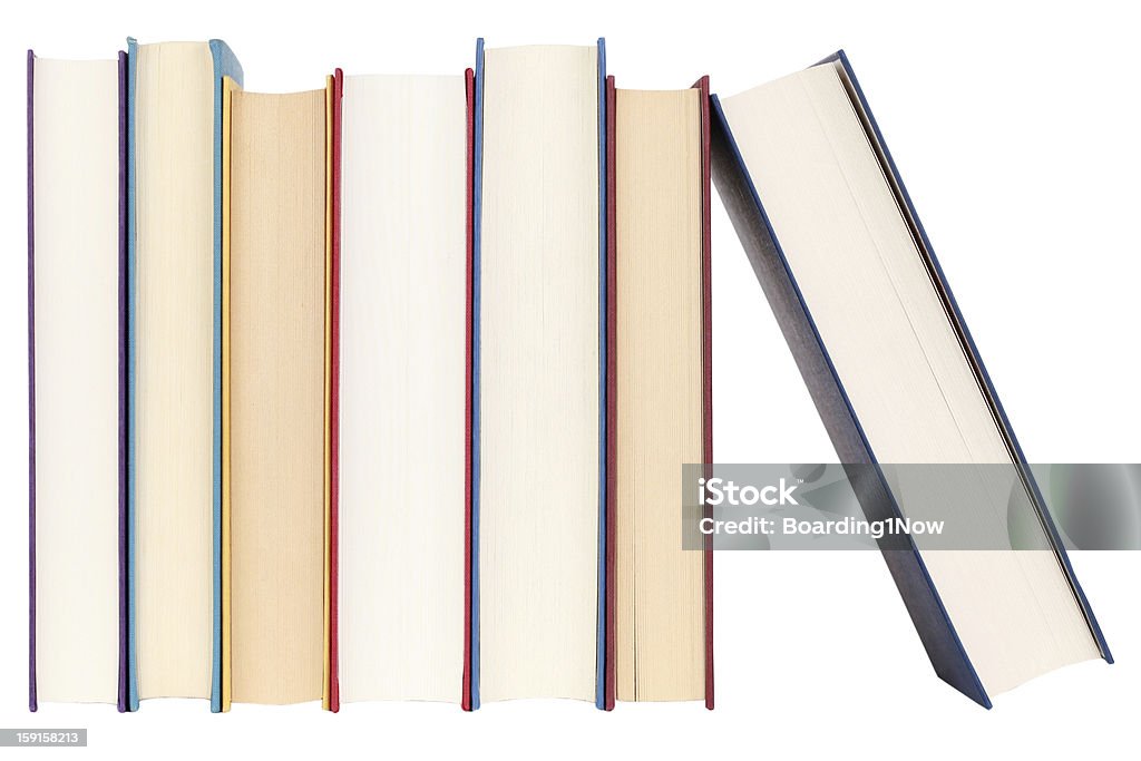 Books in a row Books in a row, isolated on white background Book Stock Photo