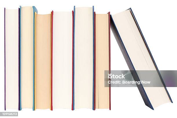 Books In A Row Stock Photo - Download Image Now - Book, Cut Out, Horizontal