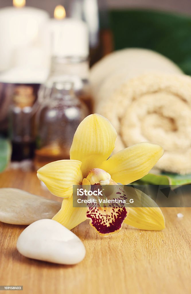 Gelbe Orchidee Blume - Lizenzfrei Alternative Behandlungsmethode Stock-Foto