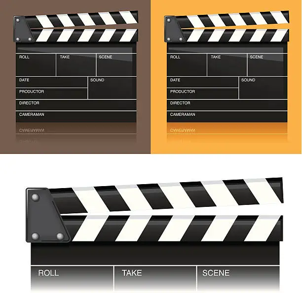 Vector illustration of Cinema clapboard