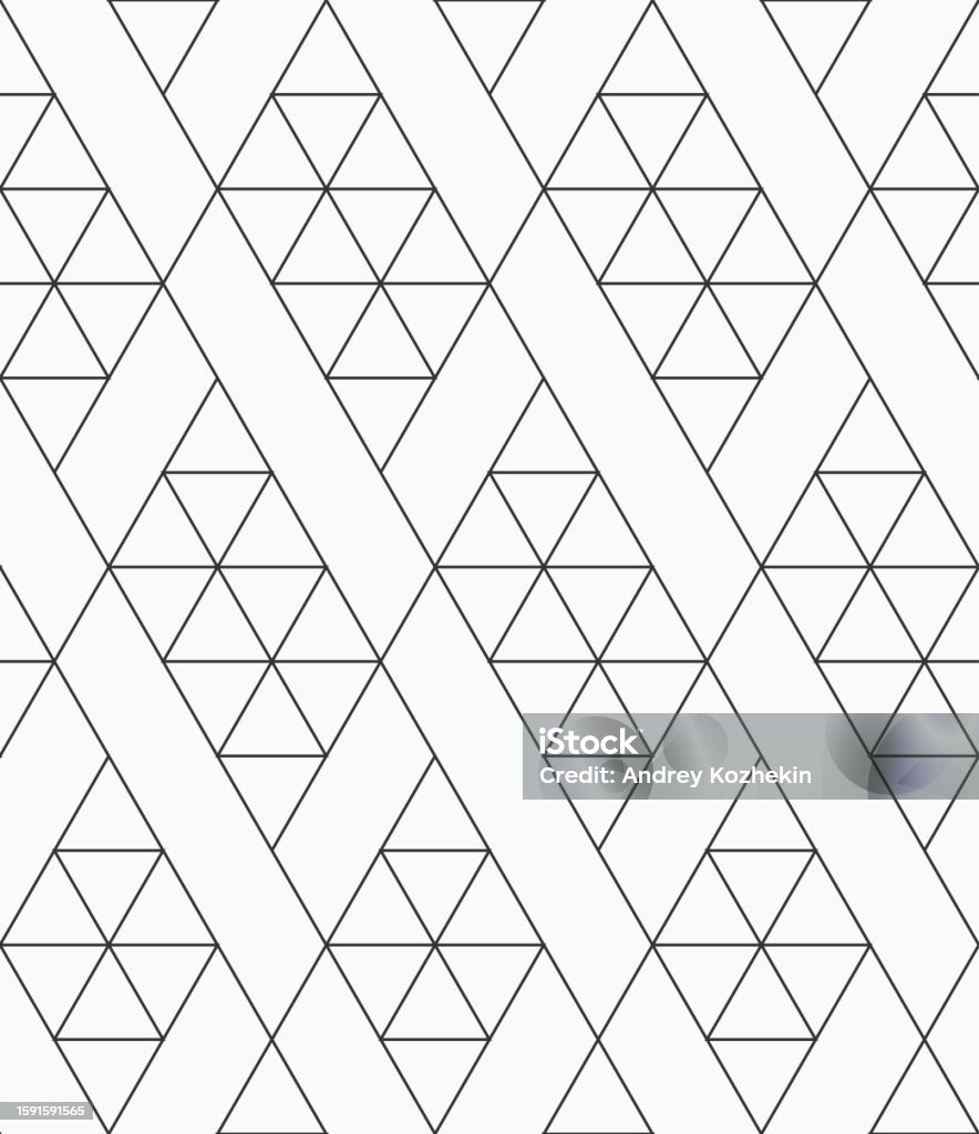 Outlien Pattern Vector Seamless Outline Pattern Stock Illustration - Download Image Now ...