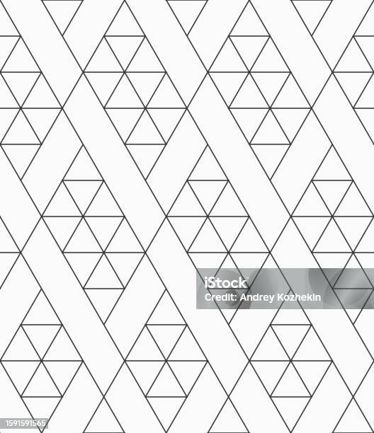 Vector Seamless Outline Pattern Stock Illustration - Download Image Now ...