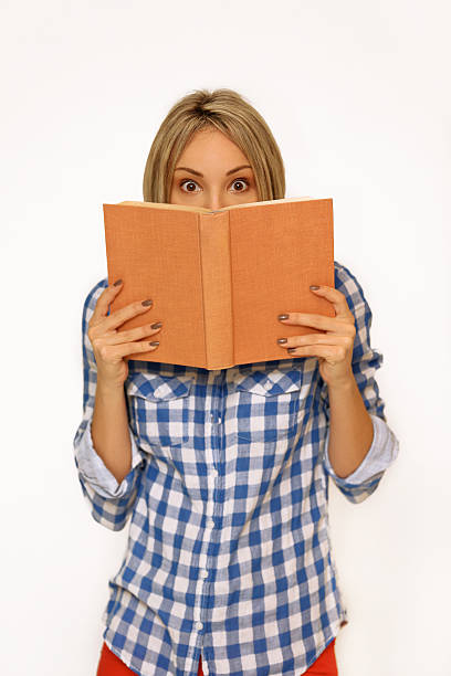 Female with book stock photo