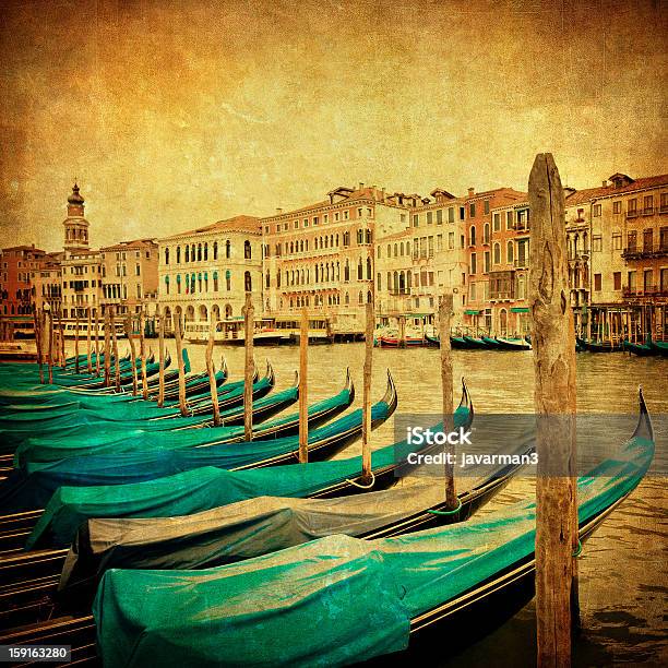 Vintage Zdjęcie Grand Canal Venice - zdjęcia stockowe i więcej obrazów Architektura - Architektura, Bez ludzi, Budynek z zewnątrz
