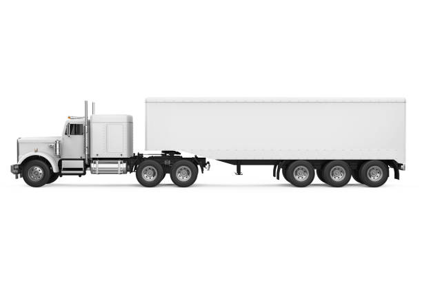 Delivery Truck isolated on white background. 3D render