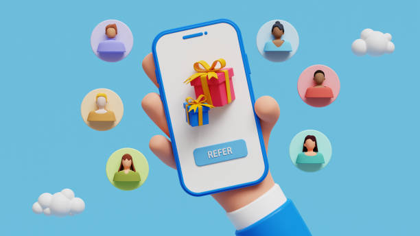 istock Referral Program Illustration, Get Rewards by Inviting People to Join something. Illustration can be use for website, landing page, web, app, and banner. 3d illustration 1591658141