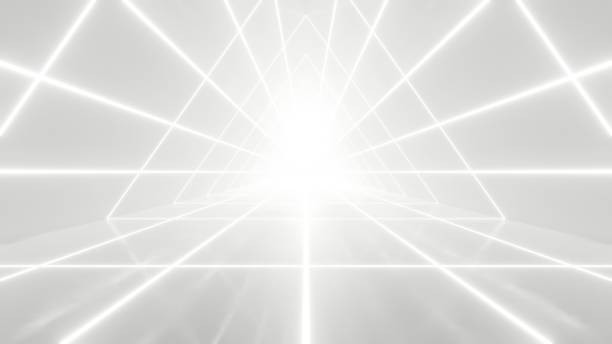 istock 3d rendering of white abstract sci-fi tunnel, Futuristic spaceship corridor. 1591661126