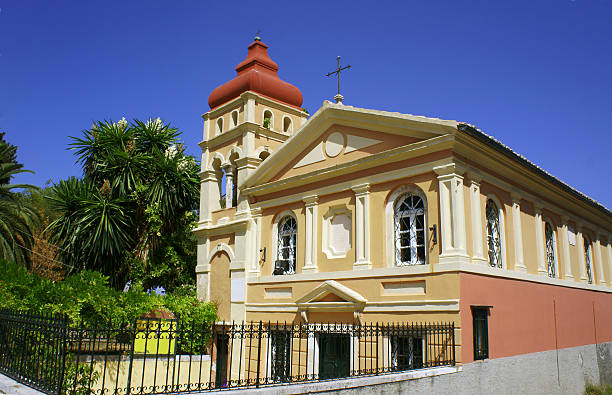 istock byzantine church in Corfu town 159166464