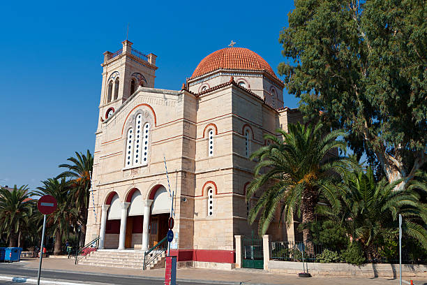 istock Aegina island in Greece. The Cathedral. 159166476