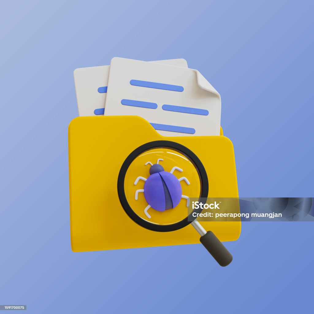 Box File Bug 3d Minimal Folder Bug File Hacked Concept File Testing Folder With A ...