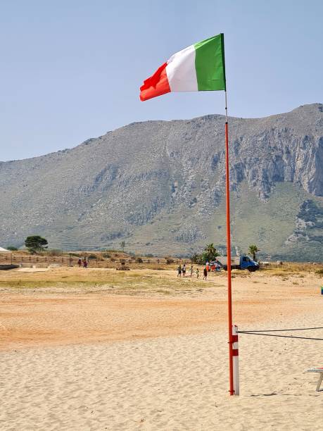 istock Italian flag known as the tricolor 1591709847