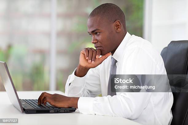 Thoughtful Young African American Businessman Stock Photo - Download Image Now - Bright, One Person, People
