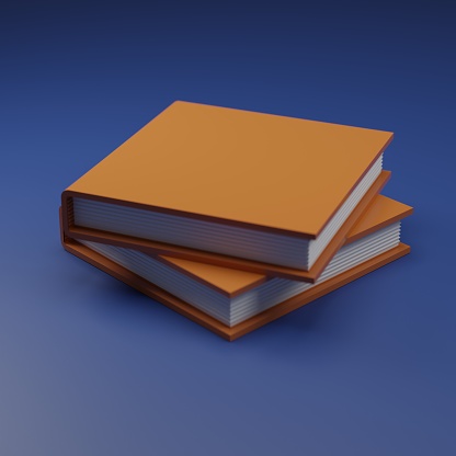 Stack of Books 3D illustration rendering