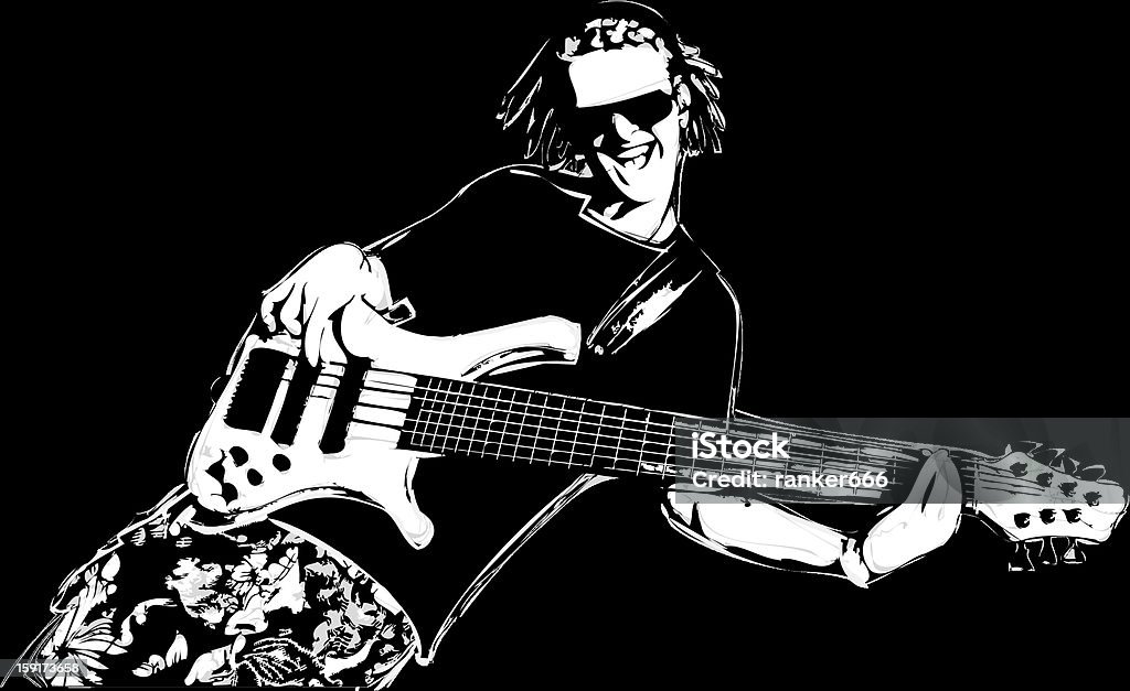 The Guitarist Stock Illustration - Download Image Now - Locs - Hairstyle,  In Silhouette, Abstract - iStock