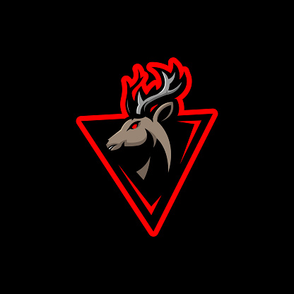 Deer mascot logo design vector illustration