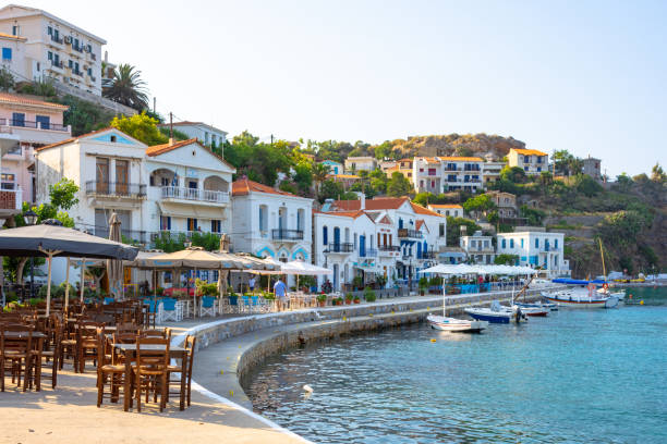 Traditional village of Evdilos, in Ikaria island, Greece Traditional village of Evdilos, in Ikaria island, Greece ikaria island stock pictures, royalty-free photos & images