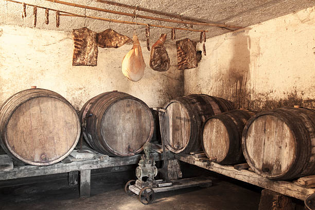 istock Interior of very old wine cellar 159175580