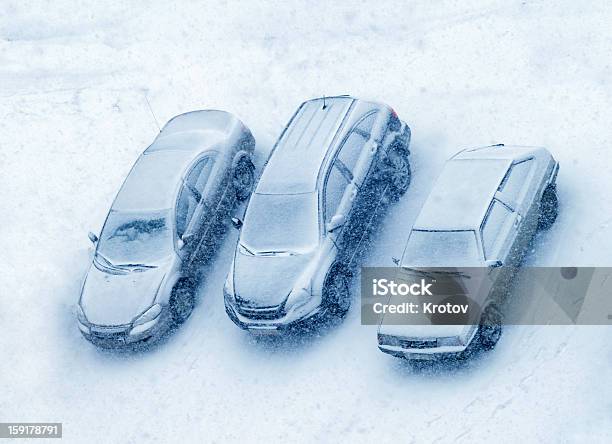 Cars Covered With Snow Stock Photo - Download Image Now - Coach Bus, Snow, Winter