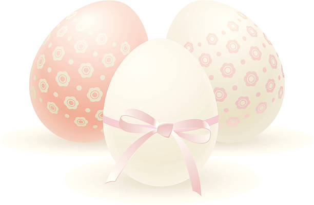 Easter eggs vector art illustration