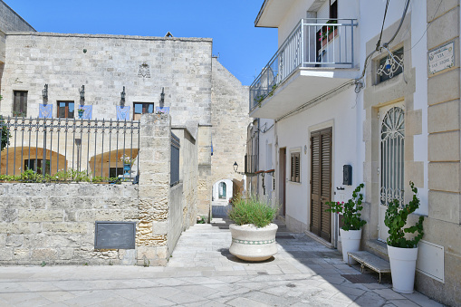A characteristic alley of an old village in the province of Lecce, Puglia.