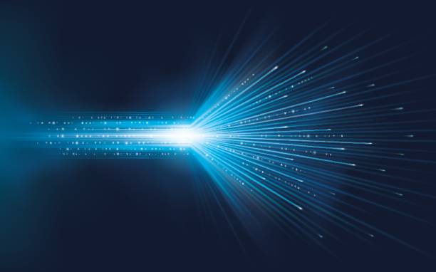 Abstract dynamic light lines background. Abstract technology digital futuristic. Diagonal stripes lines with glowing light rays Abstract dynamic light lines background. Abstract technology digital futuristic. Diagonal stripes lines with glowing light rays, Light streak fiber optic high-speed internet network wireless concept. flowing stock illustrations