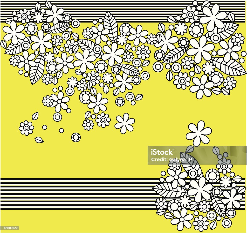 Ramo de flores de Verão fundo - Royalty-free Argyranthemum arte vetorial