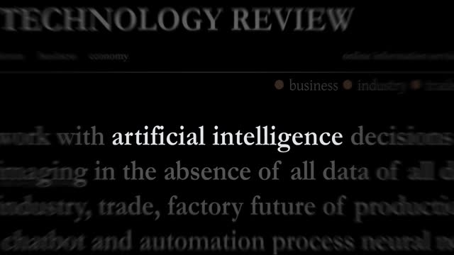 Artificial intelligence deep machine learning and gpt ai headline titles media seamless loop