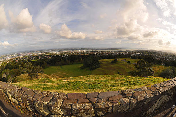 Stone wall - Auckland stock photo