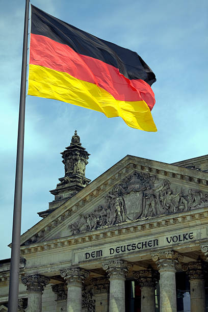 istock German flag and Bundestag 159193588