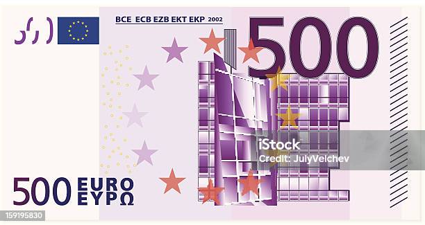 Ilustración de Billete De Banco De Quinientos Euros y más Vectores Libres de Derechos de Billete de banco - Billete de banco, Moneda de la Unión Europea, 500