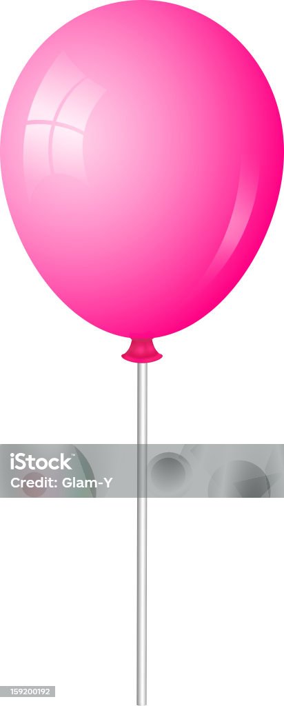 Rosa brillante globo aerostático - arte vectorial de Adolescente libre de derechos