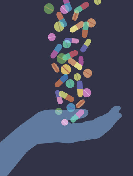 illustrazioni stock, clip art, cartoni animati e icone di tendenza di le pillole - drug abuse narcotic medicine protection